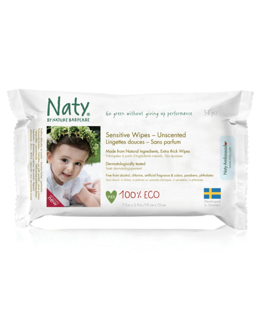 Lingettes Douces Eco sans parfum Naty