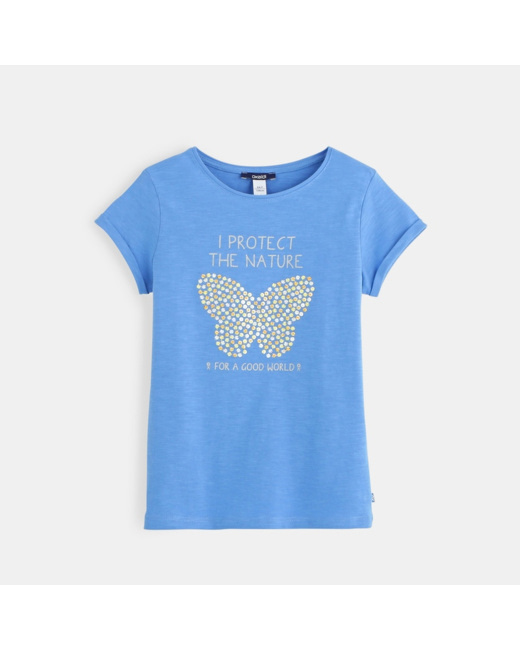 T-shirt fantaisie bleu fille