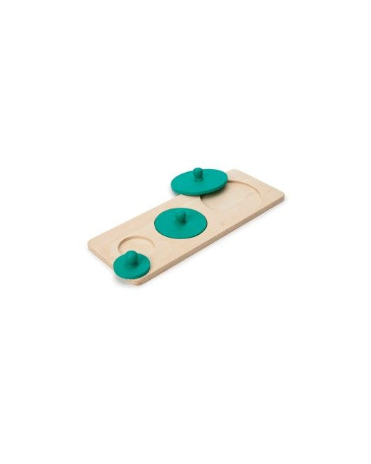 Jeu trio de disques à encastrer Ateliers Montessori