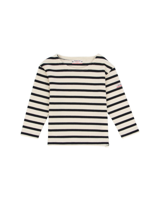 Marinière "Erwann" Kids - coton équitable - Nature/Rich Navy