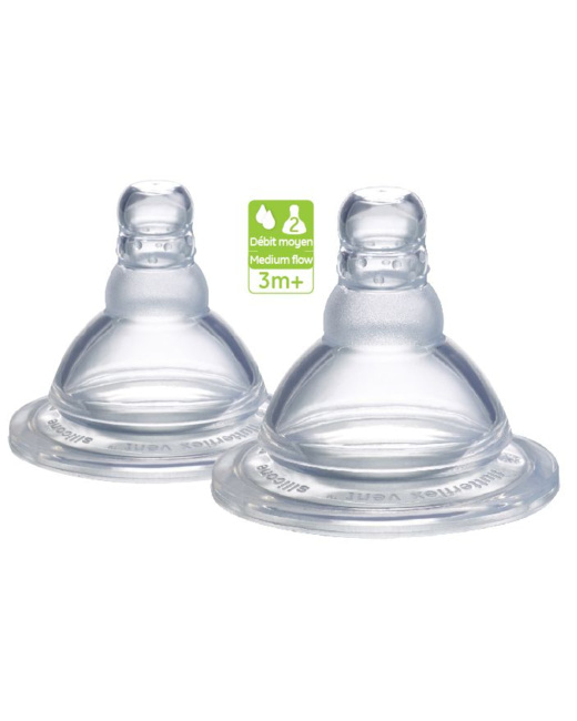 Tétines en silicone Mii Sophie la girafe 3-6 mois / débit moyen