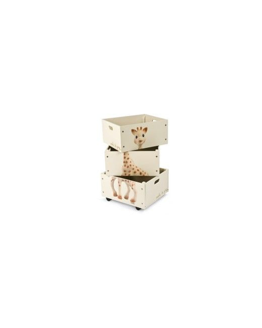 Set de 3 caisses empilables Sophie la Girafe