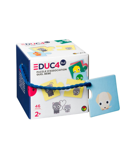 Puzzle d'association. A qui est bébé ?