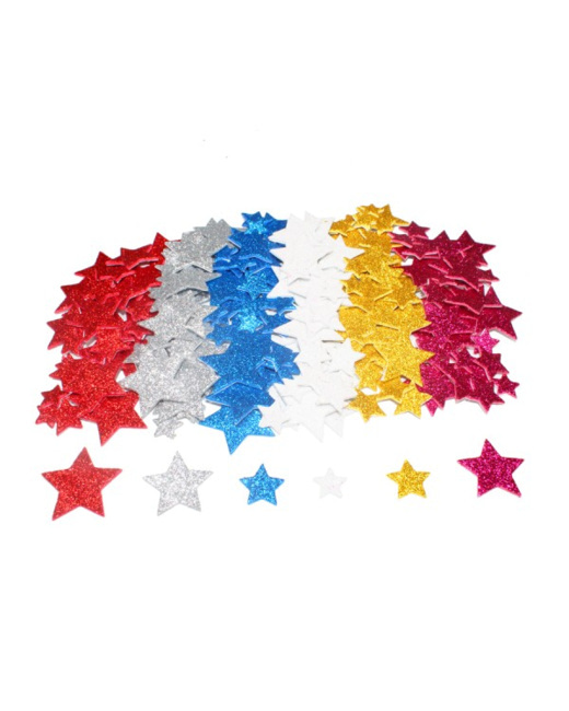 Gommettes En Mousse Pailletée - Étoiles