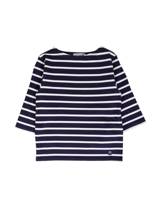 Marinière "Beg Meil" Kids - coton léger - Navire/Blanc