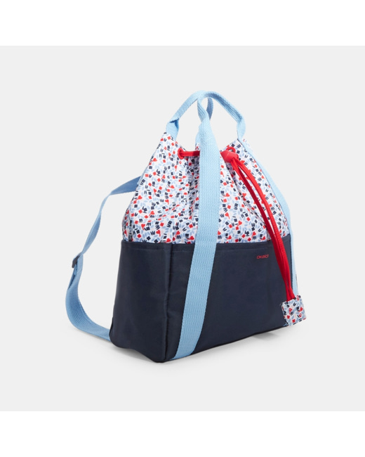 Sac à dos « seau » uni et imprimé bleu fille
