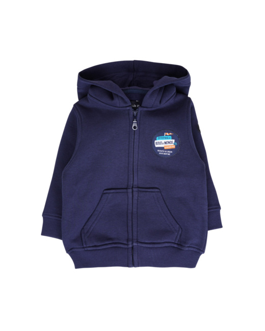 Sweat zippé Kids - coton - Navire