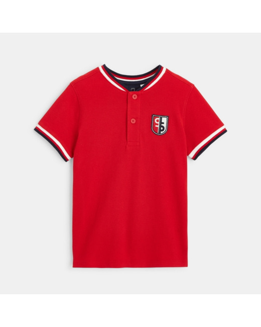 T-shirt polo rouge garçon