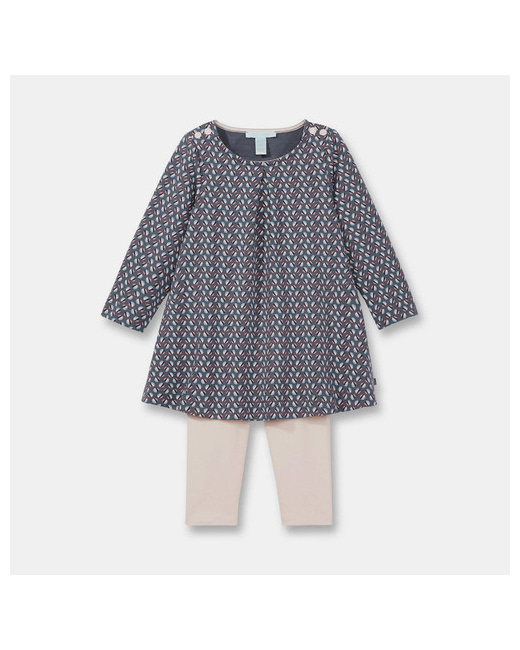 Robe maille imprimée + leggings