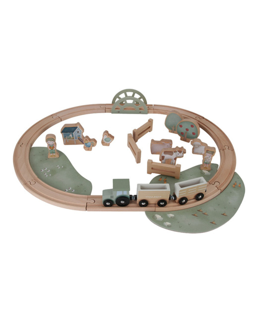 Circuit de train en bois FSC - little farm