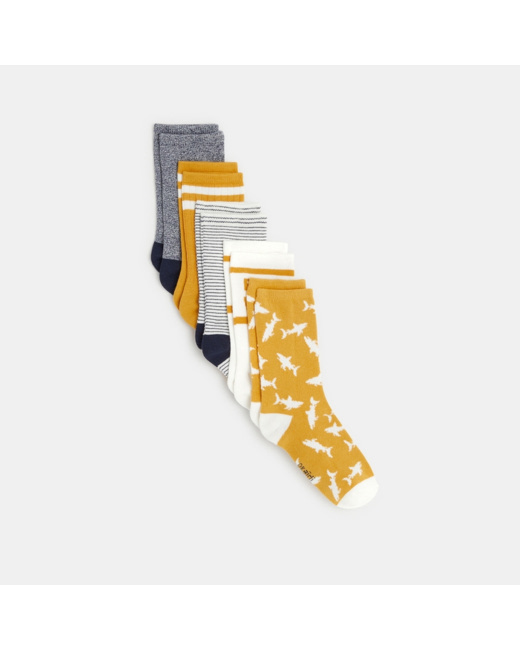 Chaussettes fantaisie (lot de 5 paires) jaunes garçon