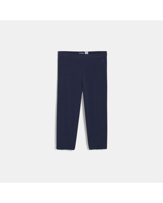 Leggings courts bleu fille