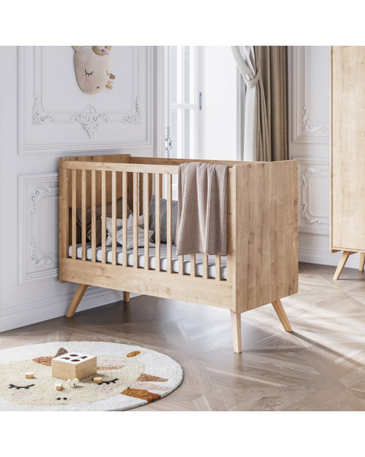 Lit bébé bois Vintage