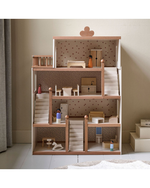 Grande maison de poupées en bois Fleur