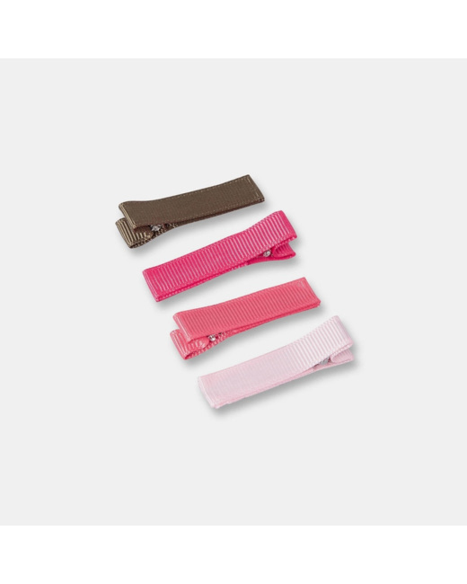 Lot 4 pinces à cheveux rose fille