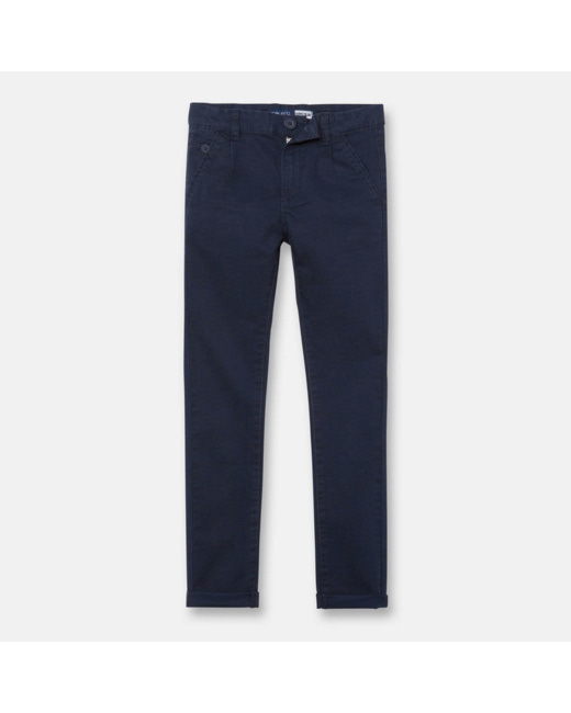 Pantalon chino en toile bleu garçon