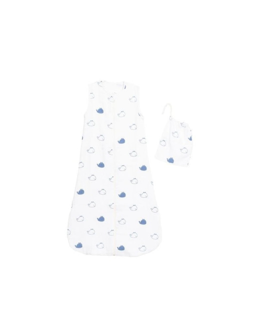 Gigoteuse lange coton bio Blue Baleine