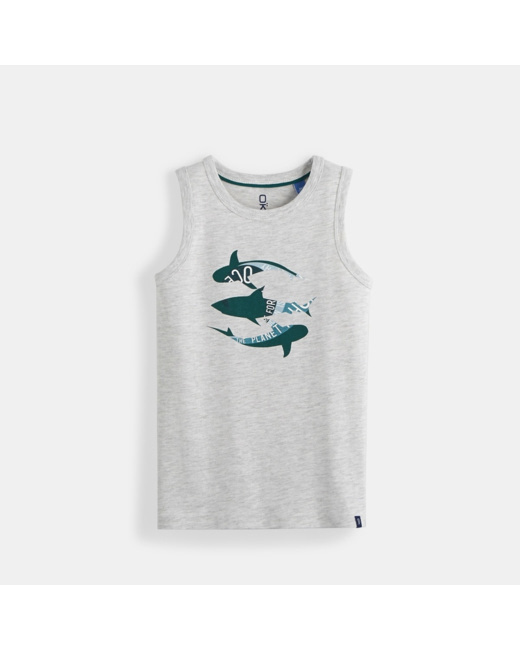 Débardeur à motif gris garçon