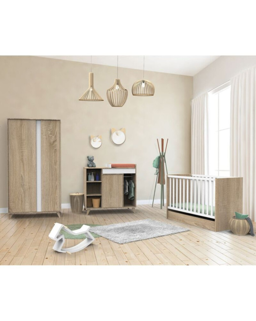 Chambre Trio Lit Commode Armoire Nova