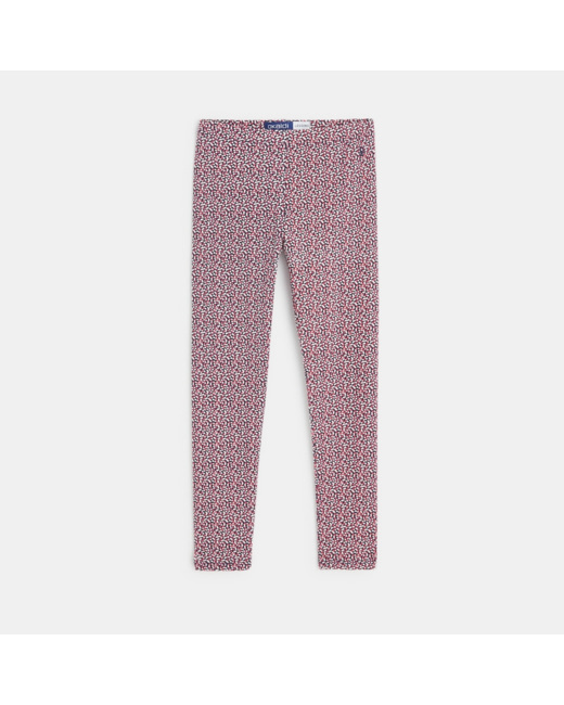 Legging en jersey imprimé rose fille