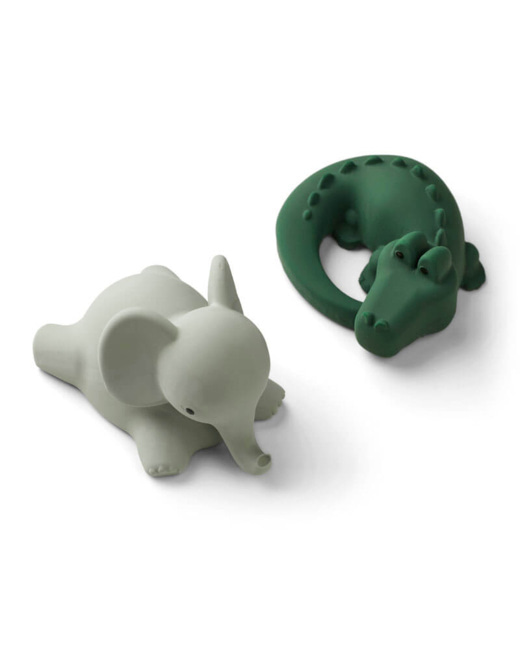 Lot de 2 jouets pour le bain Vikky Safari green mix