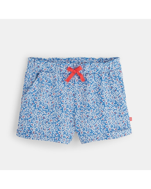Short en jersey imprimé bleu fille