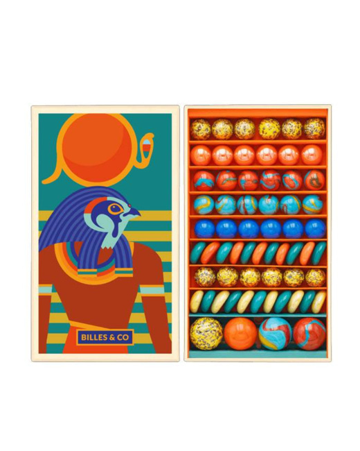 Coffret de 62 billes galets et calots Egypte Ra