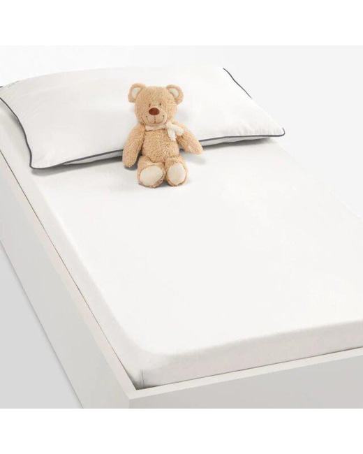Lot de 2 drap-housses unis bébé pur coton, Xelie