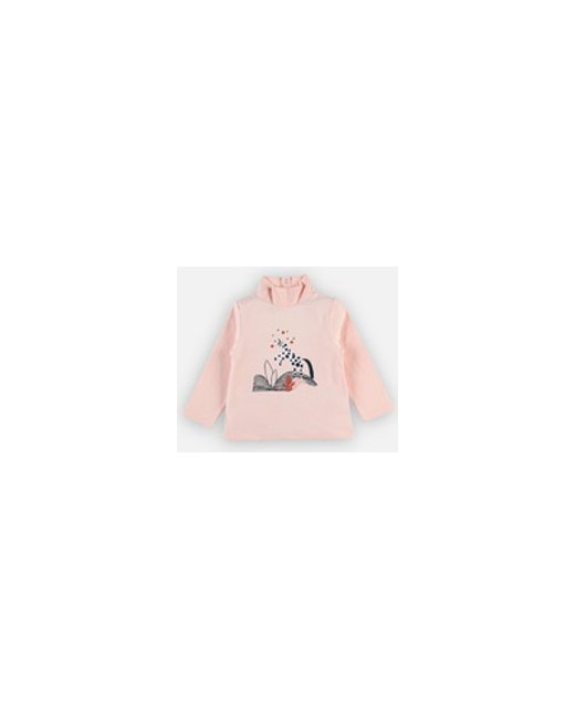 T-shirt col roulé licorne en coton BIO