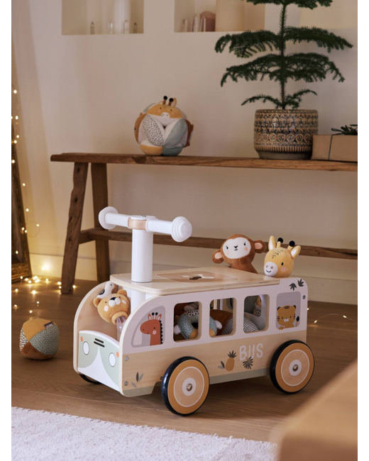 Porteur bus à doudous HANOÏ en bois FSC®