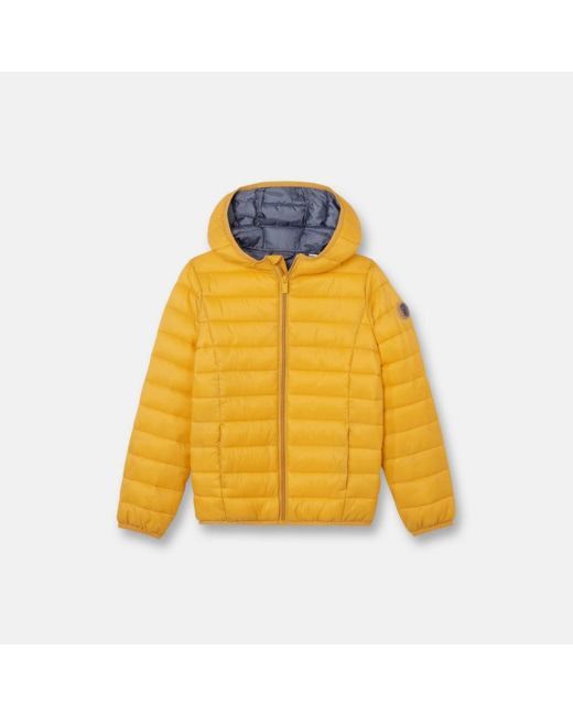 Doudoune à capuche jaune garçon