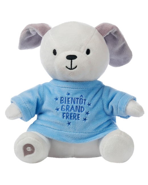 Habillage pour peluche à texte annonce grand frère brodé