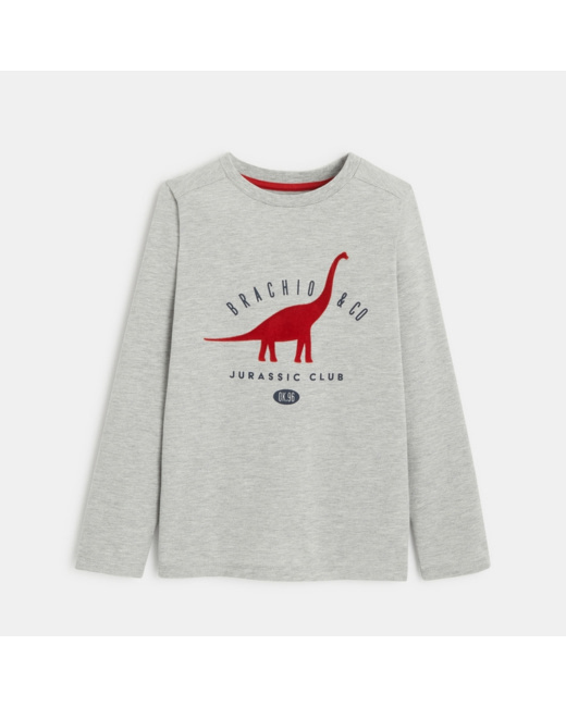 T-shirt manches longues Jurassic Club gris garçon