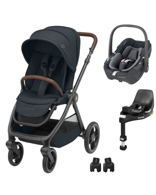Poussette duo Oxford + siège auto Pebble 360 + base familyFix 360