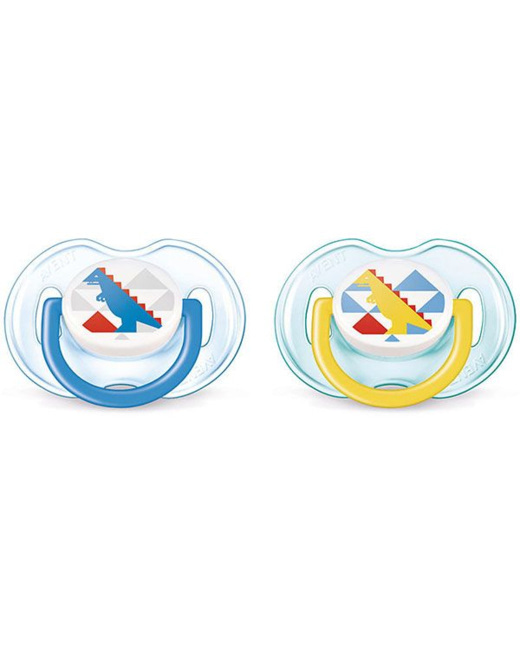 2 sucettes décorées garçon silicone 0 - 6 mois