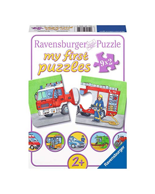 Puzzle - Mes premiers puzzles - Les véhicules - 9x2 pièces