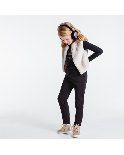 Pantalon chic et ceinturé noir fille