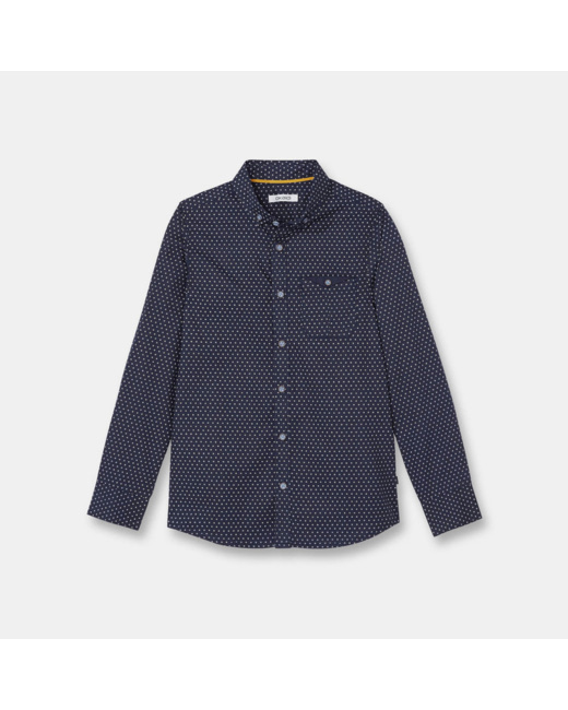 Chemise imprimée bleue garçon
