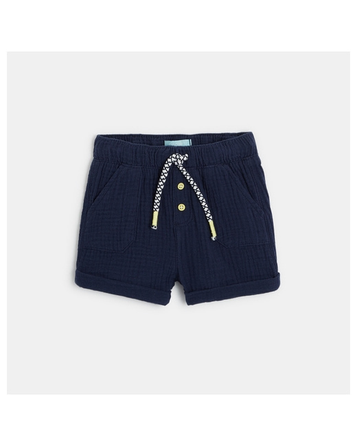 Short coton léger gaufré