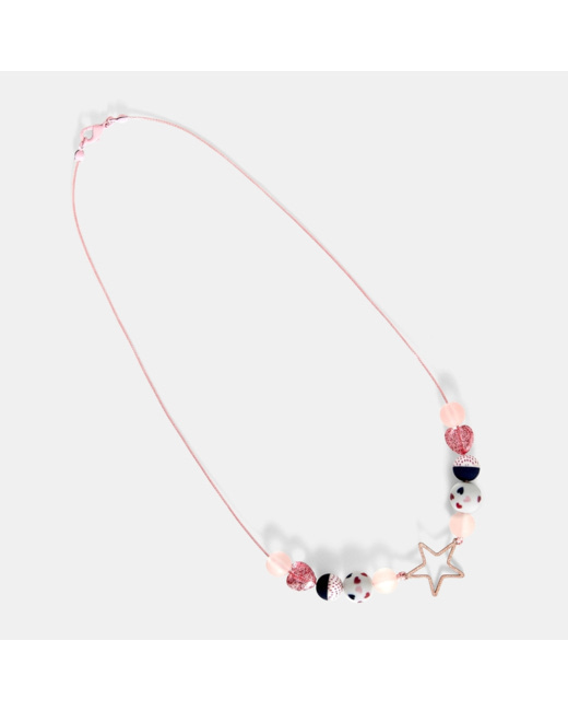 Collier de perles rose fille