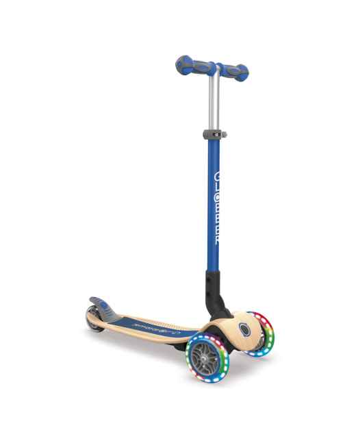 Trottinette PRIMO FOLDABLE WOOD LIGHTS 3 roues pliable en bois