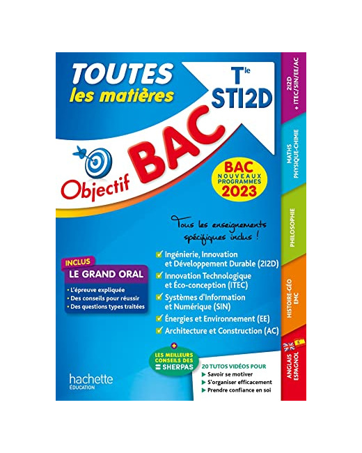 Objectif BAC 2023 Term STI2D Toutes les matières