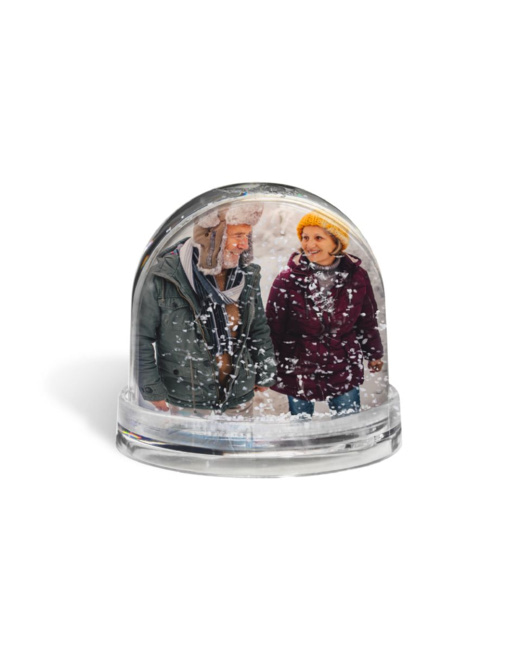 Boule avec photo personnalisée - Forme Coeur ou Neige