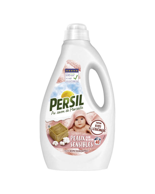Lessive liquide au savon de marseille peaux sensibles