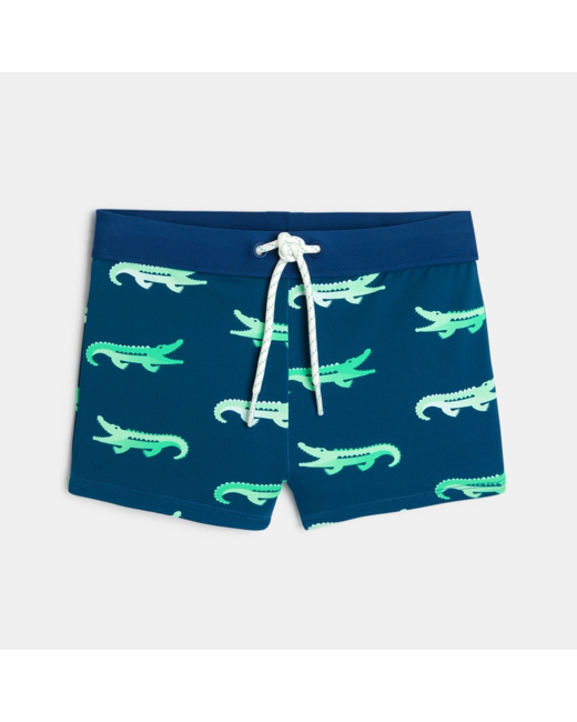 Boxer de bain imprimé vert garçon