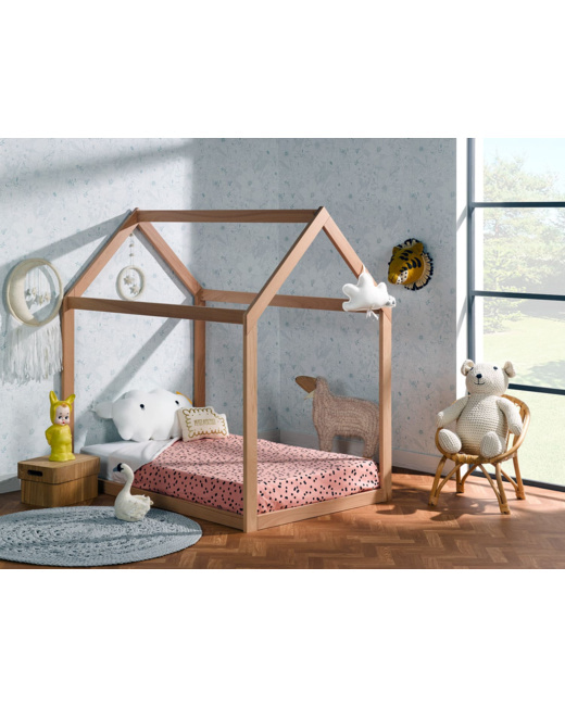 Lit cabane évolutif Capsule + extension & matelas 90x140/190