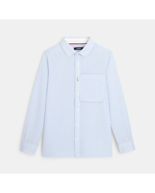 Chemise rayée bleue garçon