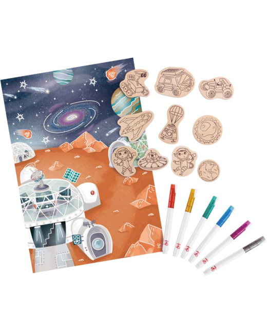 Aimants de l'espace à colorier