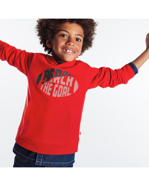 Sweat à capuche Okaïdi Sport rouge garçon
