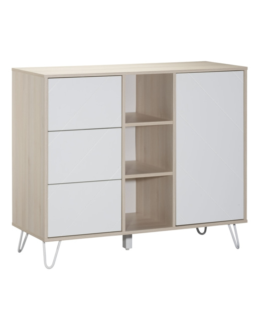 Commode 1 Porte 3 Tiroirs 3 Niches Happy